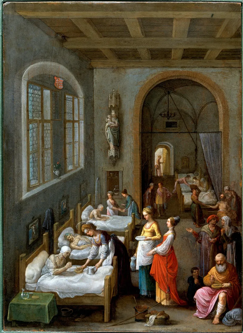 Saint Elizabeth of Hungary Bringing Food for the Inmates of a Hospital by Adam Elsheimer