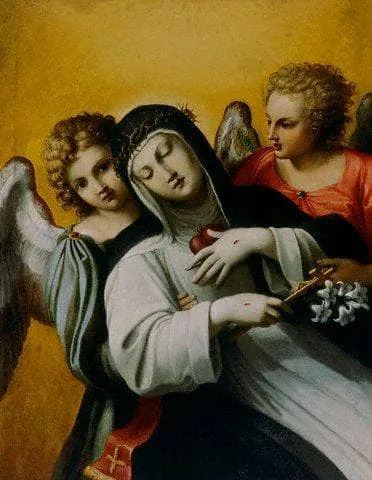 The Ecstasy of Saint Catherine by Agostino Carracci
