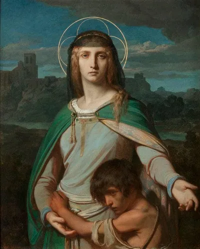 Saint Monica in a Landscape by Alexandre Cabanel