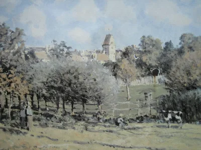 Saint Lubin Church by Alfred Sisley