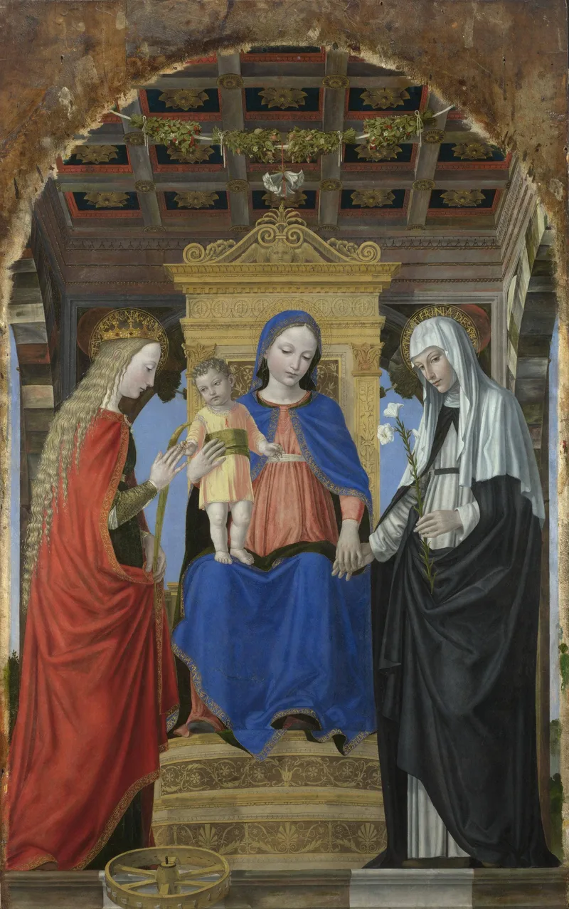 The Virgin and Child with Saints by Ambrogio Bergognone, 1490