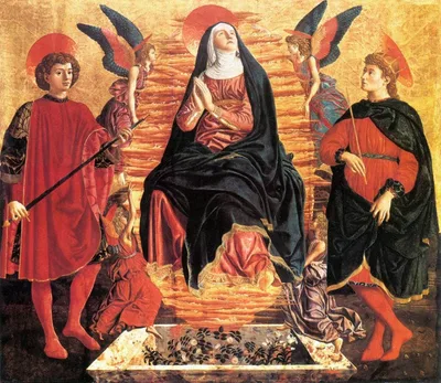Our Lady of the Assumption with Saints Miniato and Julian by Andrea del Castagno