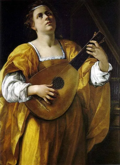 Saint Cecilia as a Lute Player by Artemisia Gentileschi
