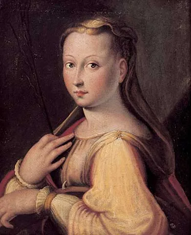 Saint Catherine of Alexandria (presumed self-portrait) by Barbara Longhi