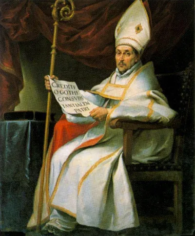 Saint Leander of Seville by Bartolome Esteban Murillo