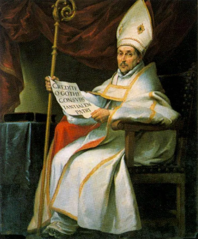 Saint Leander of Seville by Bartolome Esteban Murillo, 1655