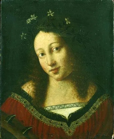 Young Woman as Saint Catherine by Bartolomeo Veneto