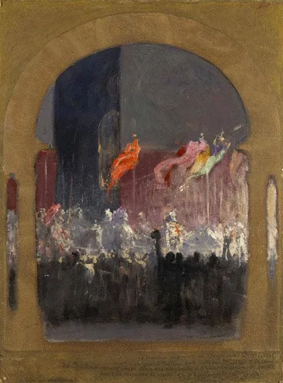 Le Comte De Toulouse Fait Bénir Ses Étendards À Saint-Sernin by Benjamin Constant