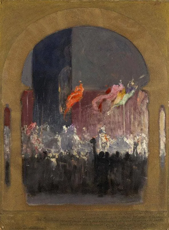 Le Comte De Toulouse Fait Bénir Ses Étendards À Saint-Sernin by Benjamin Constant