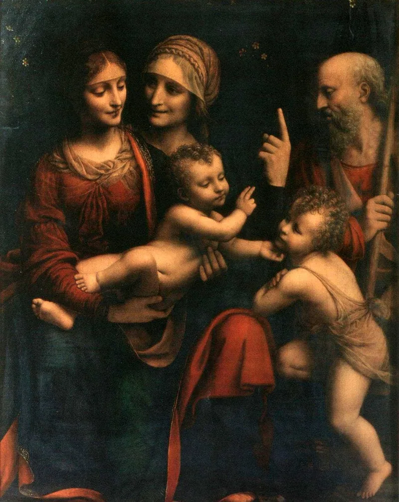 Holy Family with Saint Anne and the infant John the Baptist by Bernardino Luini