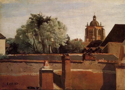 Bell Tower of the Church of Saint Paterne at Orleans by Camille Corot