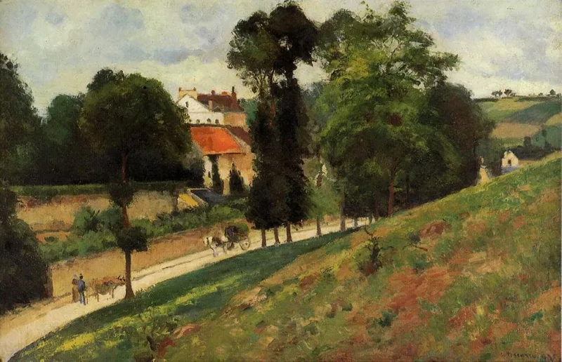 The Saint Antoine Road at l’Hermitage, Pontoise by Camille Pissarro, 1875