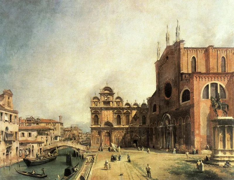Santi Giovanni e Paolo and the Scuola de San Marco by Canaletto, 1725