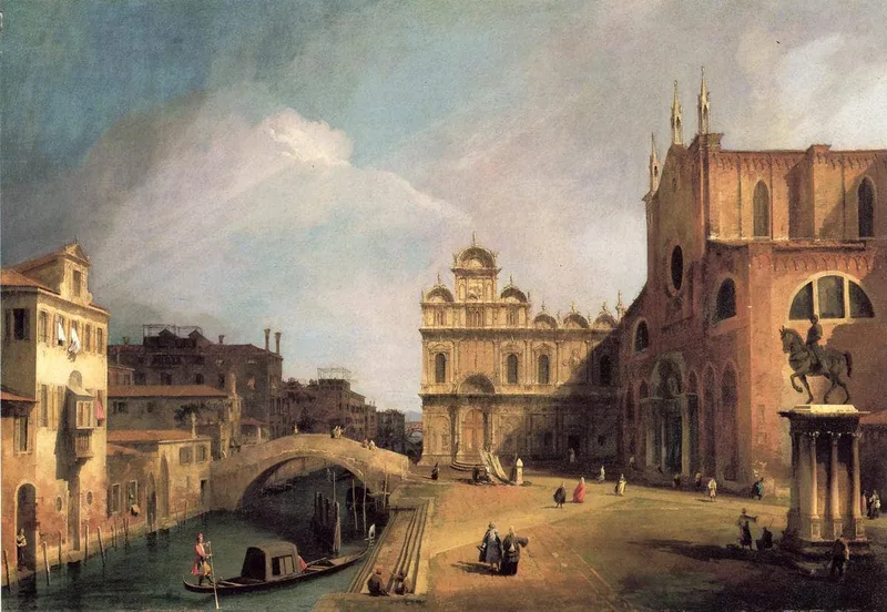 Santi Giovanni e Paolo and the Scuola di San Marco by Canaletto, 1726