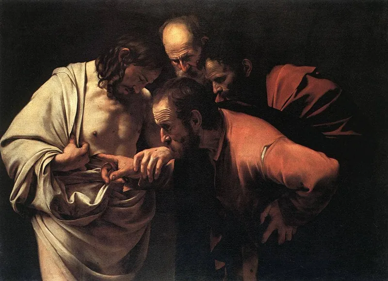 Incredulity of Saint Thomas by Caravaggio, 1602