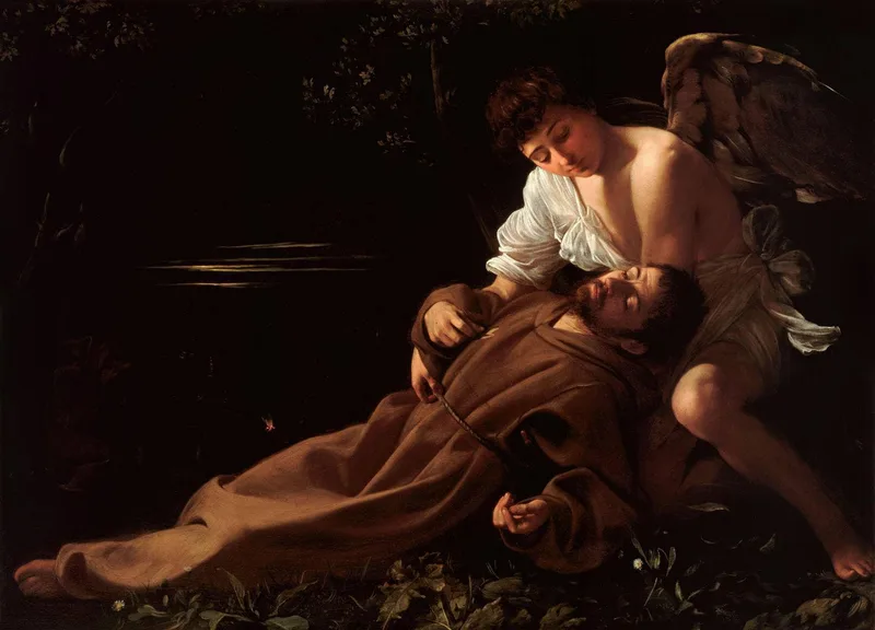 Saint Francis of Assisi in Ecstasy by Caravaggio, 1595