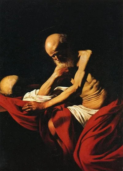Saint Jerome in Meditation by Caravaggio