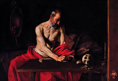 Saint Jerome Writing by Caravaggio