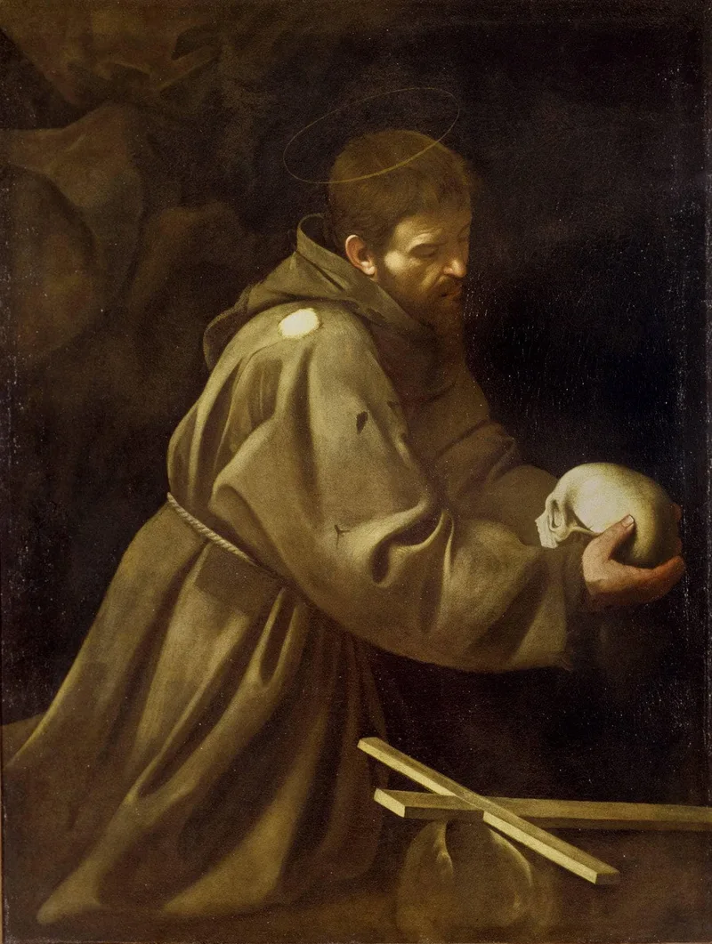 Saint Francis in Prayer by Caravaggio, 1610