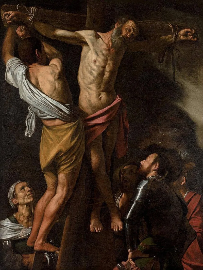 Crucifixion of Saint Andrew by Caravaggio, 1607