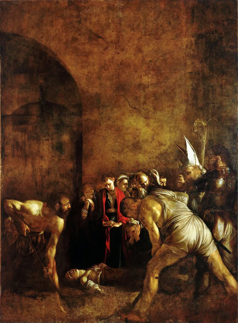Burial of Saint Lucy by Caravaggio, 1608