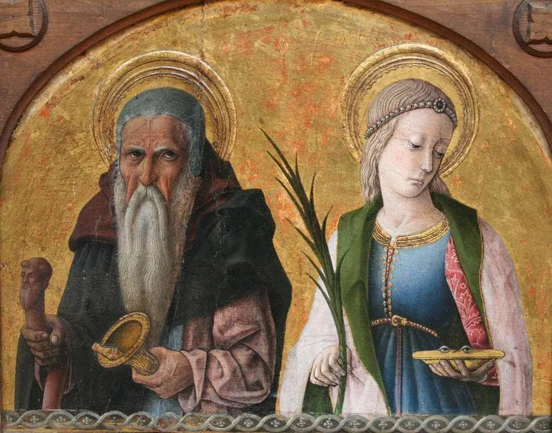 Saints Anthony and Lucia by Carlo Crivelli, 1470