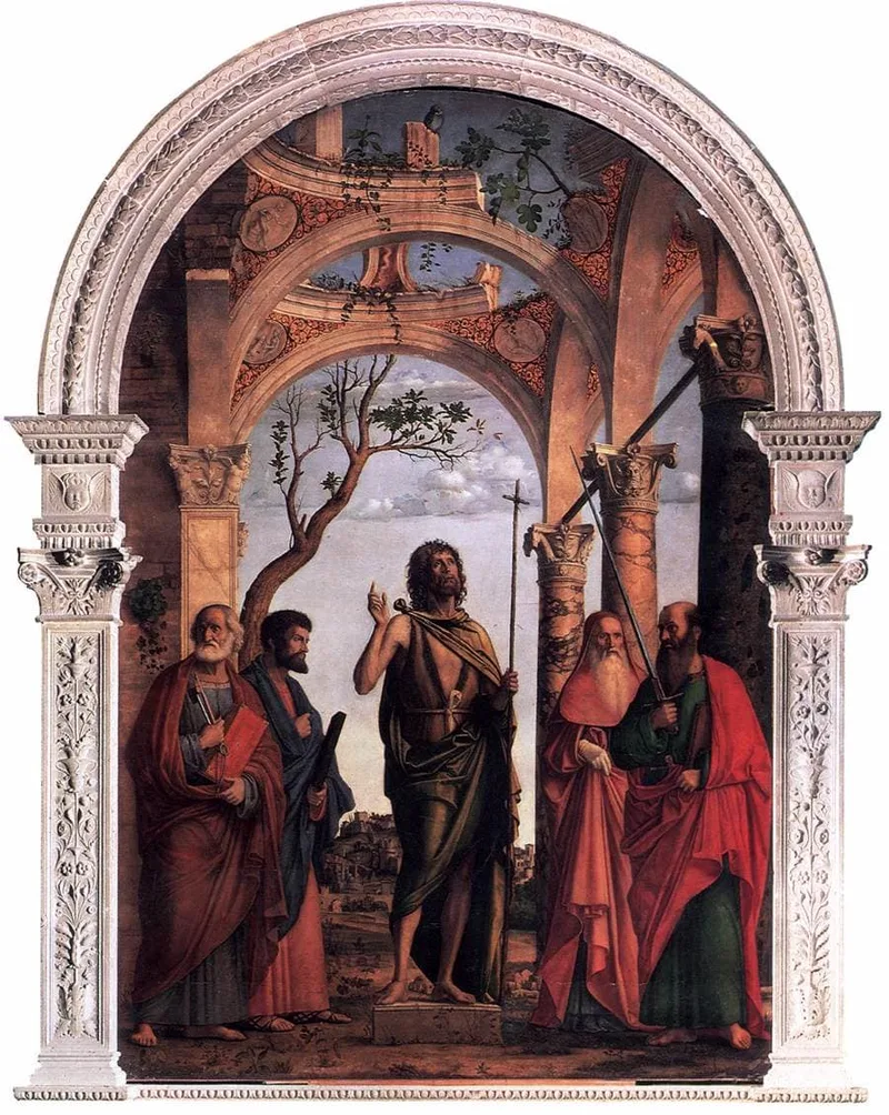 St. John the Baptist and Saints by Cima da Conegliano, 1493