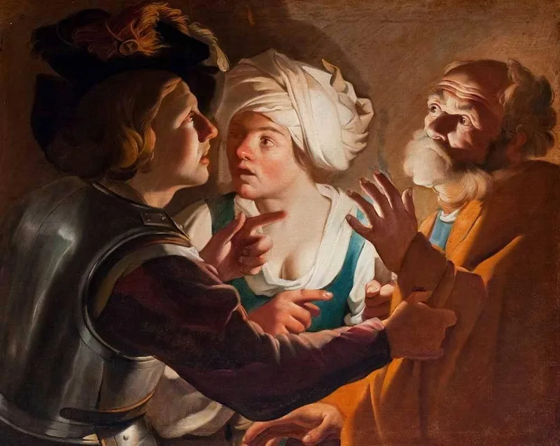 The Denial of Saint Peter by Dirck van Baburen, 1624