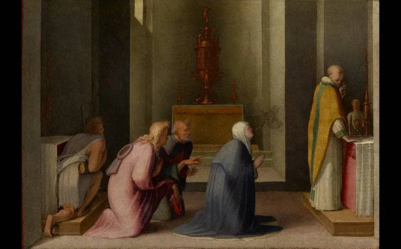 The Miraculous Communion of Saint Catherine of Siena by Domenico Beccafumi, 1513