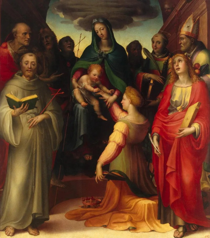 The Mystical Marriage of Saint Catherine by Domenico Beccafumi, 1521