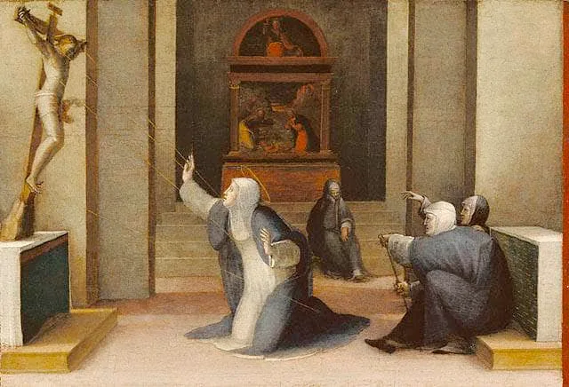 Saint Catherine of Siena Receiving the Stigmata by Domenico Beccafumi, 1513