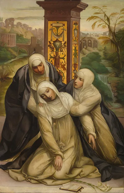 Stigmatization of Saint Catherine of Siena by Eduardo Rosales