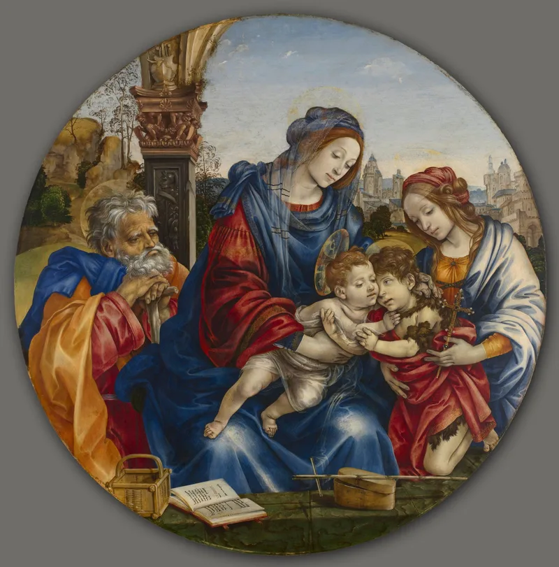 The Holy Family with Saint John the Baptist and Saint Margaret by Filippino Lippi, 1490
