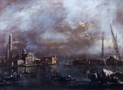 The Basin of Saint Mark’s Square, with San Giorgio and the Giudecca, c.1774 (oil on canvas) by Francesco Guardi