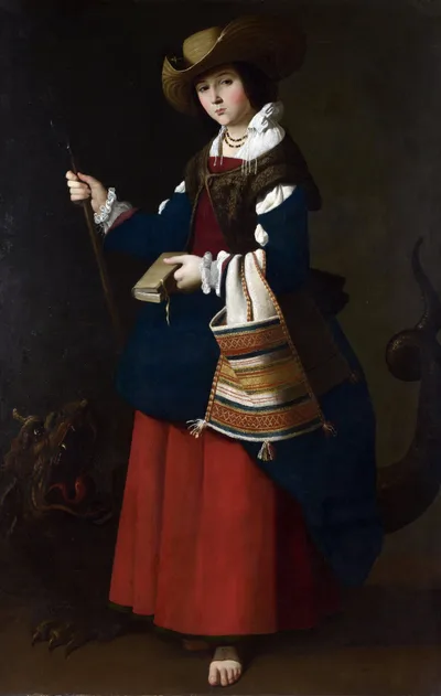 Saint Margaret, dressed as a shepherdess by Francisco de Zurbaran