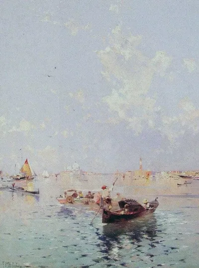 View to Saint Mark’s Square, Venice by Franz Richard Unterberger