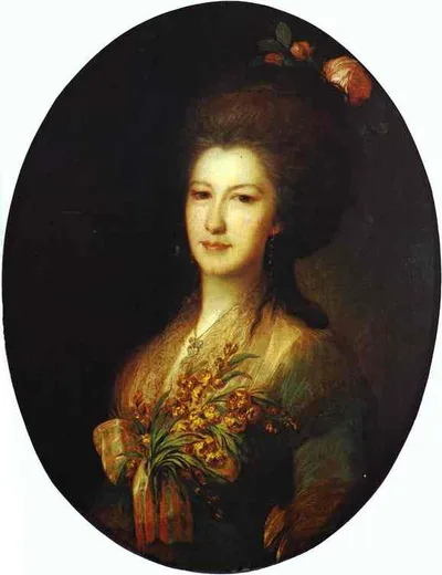 Portrait of Countess Elizaveta Santi by Fyodor Rokotov