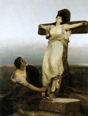 Saint Julia (Crucified Martyress) by Gabriel von Max, 1866