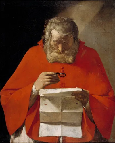 Saint Jerome reading a letter by Georges de la Tour