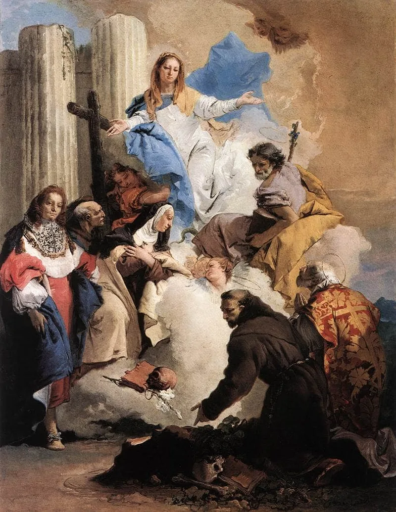 The Virgin with Six Saints by Giovanni Battista Tiepolo, 1740