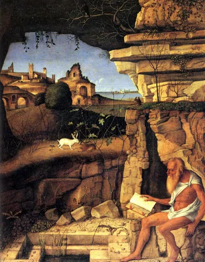 Saint Jerome Reading by Giovanni Bellini