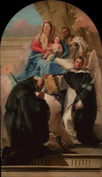 Madonna and Child with Three Saints by Giovanni Domenico Tiepolo, 1762