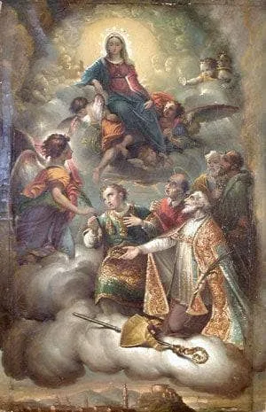 Mary with the saints by Giuseppe Tominz