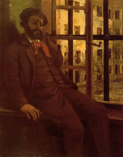 Self-Portrait at Sainte Pelagie by Gustave Courbet