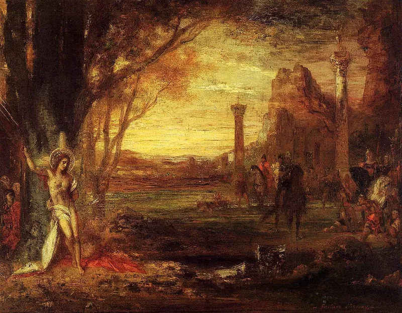 Saint Sebastian and His Executioners by Gustave Moreau, 1870