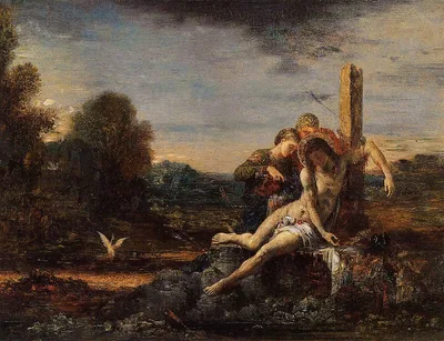 Saint Sebastian being Tended by Saintly Women by Gustave Moreau