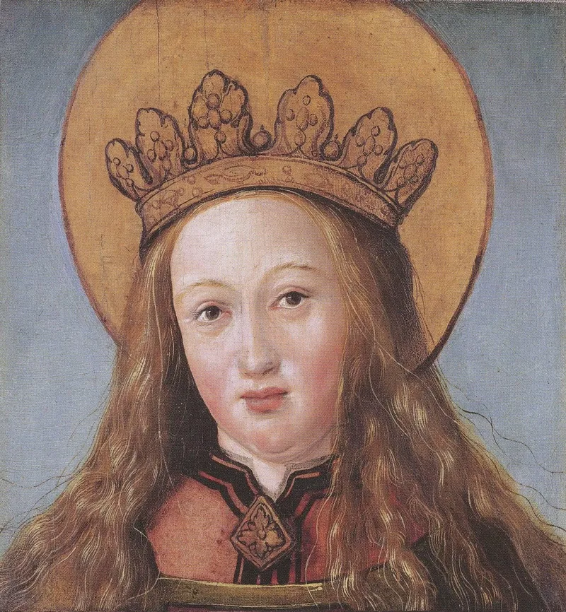 Head of a Female Saint by Hans Holbein the Younger, 1516