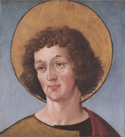 Head of a Male Saint by Hans Holbein the Younger