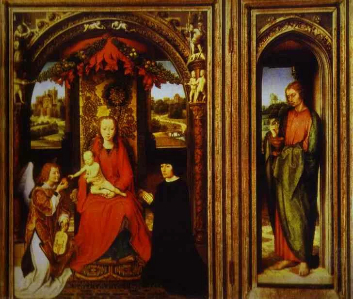 Altar of Saints John the Baptist and John the Evangelist by Hans Memling, 1490
