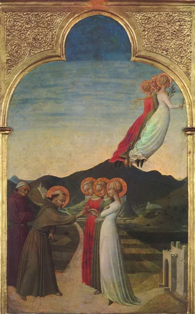The mystical marriage of Saint Francis of Assisi by Il Sassetta (Stefano di Giovanni)